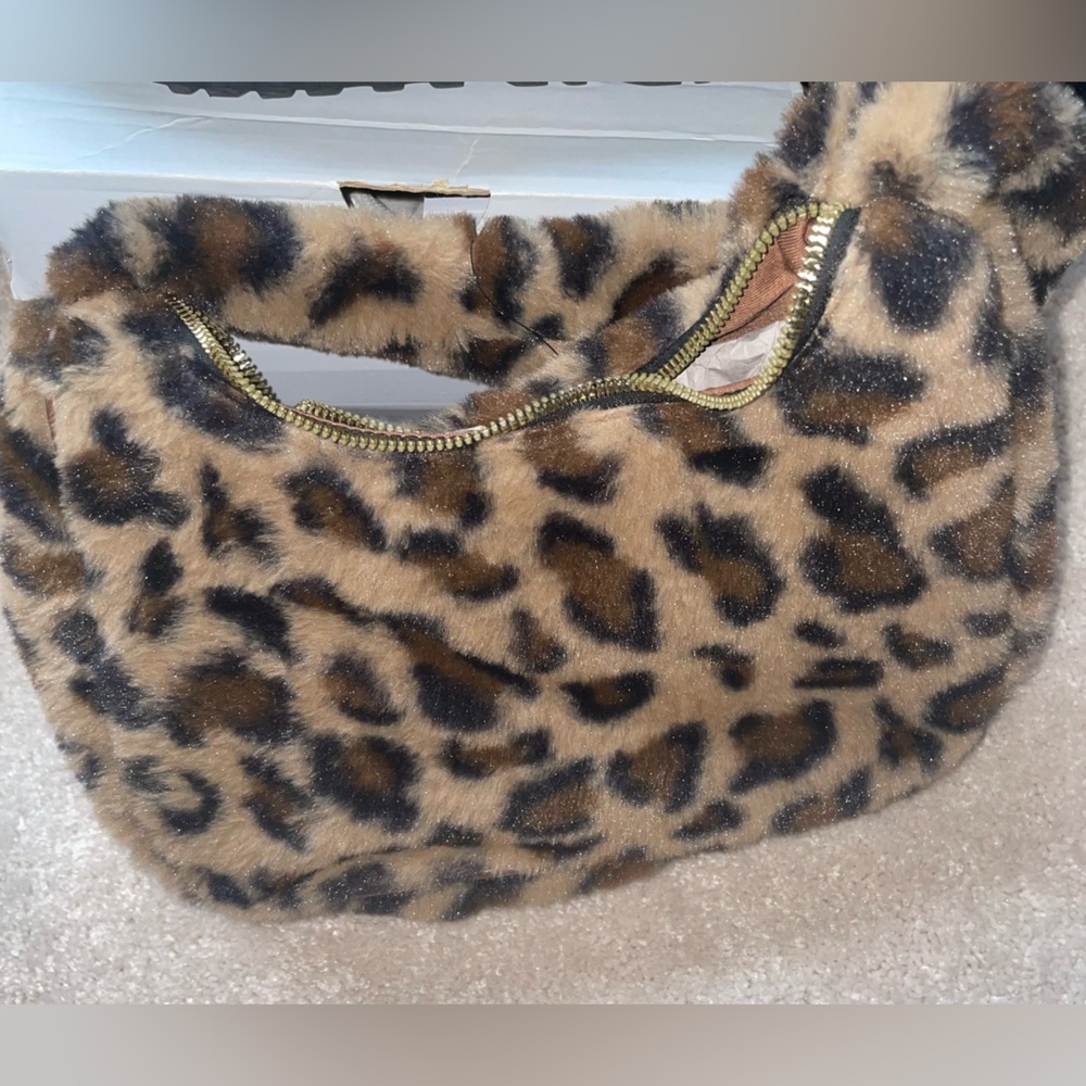 Forever 21 Leopard Print Faux Fur Bag